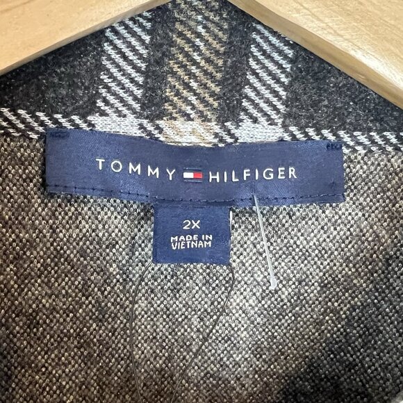 Tommy Hilfiger Women's Plaid Shacket Size 2X Flannel Long Sleeve Lined NWT - Picture 4 of 13